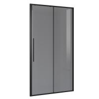 Дверь в нишу Niagara Nova NG-85-14TB (140х195) черный матовый,стекло тонированное,дверь раздвижная,1 место