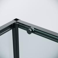 Душевое ограждение Grossman Galaxy 100.K33.01.100.21.00-200.K33.01.100.21.00 (100х100х195) раздвижная,черный матовый,стекло прозрачное,2 места