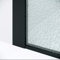 Душевая перегородка Niagara Nova NG-781-90BLACK (90х200) черный матовый,стекло эффект битого стекла,1 место