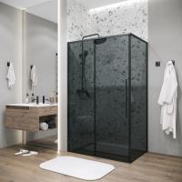Душевое ограждение Grossman Galaxy 100.K33.01.120.21.10-200.K33.01.80.21.10 (120х80х195) раздвижная,черный матовый,стекло тонированное,2 места