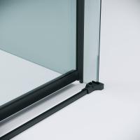 Душевое ограждение Grossman Classic 100.K33.04.150.21.00-200.K33.04.70.21.00 (150х70х195) раздвижная,черный матовый,стекло прозрачное,2 места
