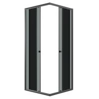 Душевое ограждение Niagara Eco NG-1008-14QT (80х80х190) квадрат,раздвижное,черный,стекло тонированное,1 место