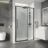 Дверь в нишу Niagara Nova NG-35-12AGR (120х195) распашная,графит,стекло прозрачное,1 место