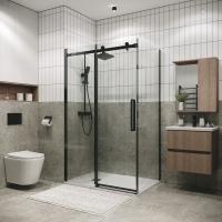 Душевое ограждение Grossman Classic 100.K33.04.150.42.00-200.K33.04.80.42.00 (150х80х195) раздвижная,графит сатин,стекло прозрачное,2 места