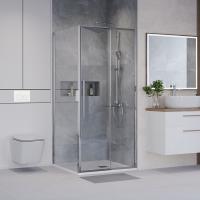 Душевое ограждение Niagara Nova NG-64-9A-A80-34 (90х80х195) прямоугольник,хром,дверь раздвижная,стекло прозрачное,2 места