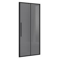 Дверь в нишу Niagara Nova NG-85-11TB (110х195) черный матовый,стекло тонированное,дверь раздвижная,1 место