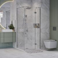 Душевое ограждение Niagara Nova NG-6631-34 (90х90х195) квадрат,хром,дверь распашная,стекло прозрачное,1 место