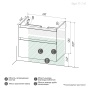 Тумба подвесная "МЕРКАДО-70 см" с 2-я ящ. графит матовая (ум. Classica-70)