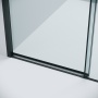 Боковая стенка Grossman Style 200.K33.05.90.21.00 (90х195) черный матовый,стекло прозрачное, 1 место