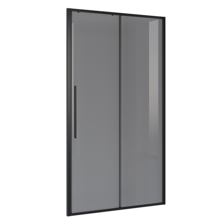 Дверь в нишу Niagara Nova NG-85-14TB (140х195) черный матовый,стекло тонированное,дверь раздвижная,1 место