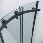 Душевое ограждение Grossman Classic 301.K33.04.1010.21.00 (100х100х195) четверть круга,раздвижная,черный матовый,стекло прозрачное, 1 место