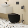 Унитаз Queen 113T20201R (570*360*400) ЧЁРНЫЙ МАТОВЫЙ подвесной БЕЗОБОДКОВЫЙ, 1 место