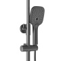 Душевая стойка Grossman Advans 500.K35.09.420 с верхним душем,ручной лейкой и смесителем,графит сатиновый,1 место