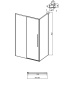 Боковая стенка Grossman Galaxy 200.K33.01.80.21.02 (80х195) черный матовый,стекло шиншилла, 1 место