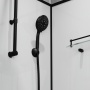 Душевая кабина Niagara Standart ST90/15QL/KL/BKT (90х90х225) низкий поддон(15см),черный,стекло прозрачное,3 места