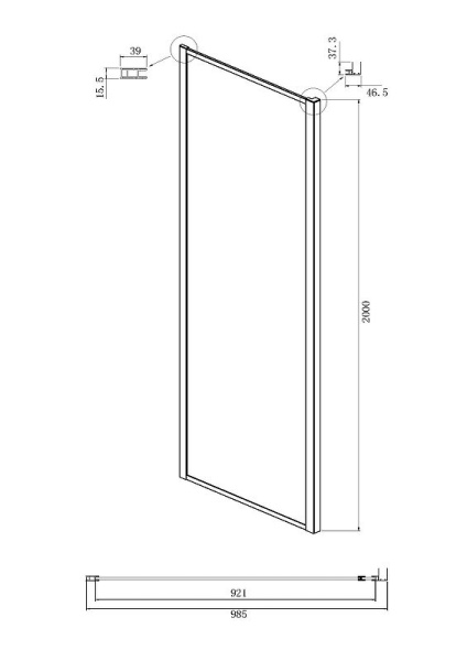 Душевое ограждение Ambassador Elysium 111021102KX-100KX 800х1000х2000