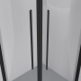 Душевое ограждение Niagara Nova NG-6825-34ВLACK (80х80х195) четверть круга,черный матовый,двери раздвижные,стекло прозрачное,1 место