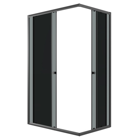 Душевое ограждение Niagara Eco NG-1012-14QT (120х80х190) прямоугольник,раздвижное,черный,стекло тонированное,1 место