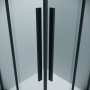 1/2 душевого ограждения Grossman Galaxy 1/2.K33.01.12.21.00 (120х195) черный матовый,стекло прозрачное, 1 место