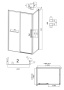 Душевое ограждение Grossman Style 100.K33.05.100.21.02-200.K33.05.90.21.02 (100х90х195) раздвижная(левая),черный матовый,стекло шиншилла,2 места