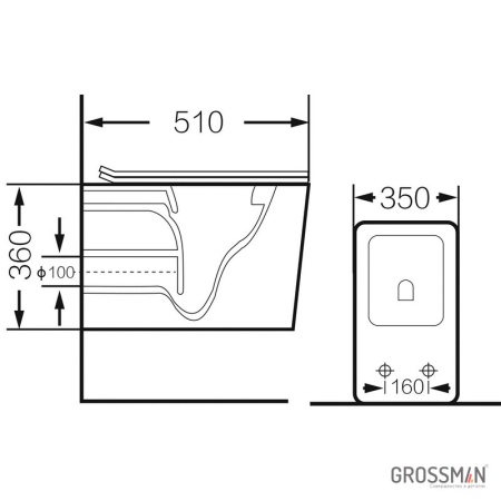 Унитаз подвесной Grossman GR-4460S