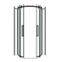 Душевое ограждение Grossman Classic 301.K33.04.1010.21.00 (100х100х195) четверть круга,раздвижная,черный матовый,стекло прозрачное, 1 место