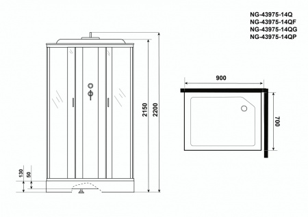 Душевая кабина Niagara NG 43975-14Q