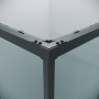 1/2 душевого ограждения Grossman Galaxy 1/2.K33.01.12.21.00 (120х195) черный матовый,стекло прозрачное, 1 место