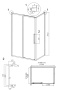 Душевое ограждение Grossman Cosmo 100.K33.02.110.32.00-200.K33.02.80.32.00 (110х80х195) раздвижная,золото сатин,стекло прозрачное,2 места
