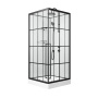 Душевая кабина Niagara Standart ST90/15QR/KL/BKT (90х90х225) низкий поддон(15см),черный,стекло прозрачное,3 места