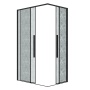 Душевое ограждение Grossman Galaxy 1/2.K33.01.90.21.02-1/2.K33.01.10L.21.02 (90х100х195) раздвижная,черный матовый,стекло шиншилла,2 места