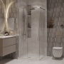 Душевое ограждение Niagara Nova NG-6624-34 (100х100х195) квадрат,двери раздвижные,хром,стекло прозрачное,1 место