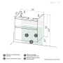 Тумба подвесная "МЕРКАДО-60 см" с 2-я ящ. белая матовая (ум. Classica-60)
