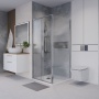 Боковая стенка Niagara Nova NG-CH80-34 (80х195) хром,стекло шиншилла,1 место