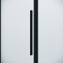 Дверь в нишу Niagara Nova NG-84-L10CHB (100х195) черный матовый,раздвижная влево,стекло шиншилла,1 место