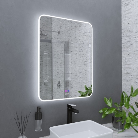 Зеркало ELEGANS-норма BLACK (600*800*45) LED с сенсорным выключателем и подогревом