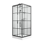 Душевая кабина Niagara Standart ST90/15QL/KL/BKT (90х90х225) низкий поддон(15см),черный,стекло прозрачное,3 места