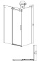 Боковая стенка Grossman Classic 200.K33.04.90.21.00 (90х195) черный матовый,стекло прозрачное, 1 место
