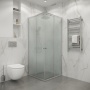 Душевое ограждение Niagara Eco NG-1009-14QMT (90х90х190) квадрат,раздвижное,хром,стекло матовое,1 место