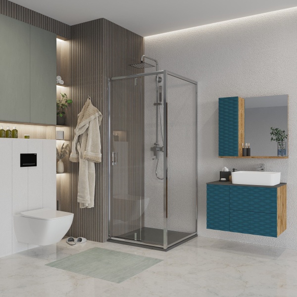 Душевое ограждение Niagara Nova NG-63-10A-A100 100x100x195 квадрат, дверь распашная