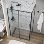 Душевое ограждение Grossman Galaxy 100.K33.01.110.21.00-200.K33.01.90.21.00 (110х90х195) раздвижная,черный матовый,стекло прозрачное,2 места