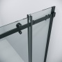 Душевое ограждение Grossman Classic 300.K33.04.8080.21.00 (80х80х195) квадрат,раздвижная,черный матовый,стекло прозрачное, 2 места