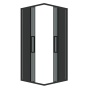 Душевое ограждение Grossman Cosmo 300.K33.02.8080.21.10 (80х80х195) квадрат,раздвижная,черный матовый,стекло тонированное, 1 место
