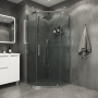 Душевое ограждение Niagara Eco NG-1009-14D (90х90х190) трапеция,распашное,хром,стекло прозрачное,1 место