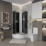 Душевая кабина Niagara NG 3501-14BKG Гидромассажная без крыши