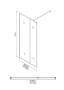 Душевая перегородка Niagara Nova NG-481-12FBLACK (120х200) черный матовый,стекло рифленое/тонированное,1 место