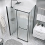 Боковая стенка Grossman Pragma 200.K33.03.100.21.02 (100х195) черный матовый,стекло шиншилла, 1 место