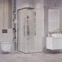 Душевое ограждение Grossman Cosmo 300.K33.02.8080.10.00 (80х80х195) квадрат,раздвижная,хром,стекло прозрачное, 1 место