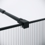 Душевая перегородка Niagara Nova NG-481-90FBLACK (90х200) черный матовый,стекло рифленое/тонированное,1 место