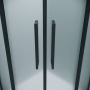Душевое ограждение Grossman Pragma 100.K33.03.110.21.02-200.K33.03.80.21.02 (110х80х195) распашная(левая),черный матовый,стекло шиншилла,2 места